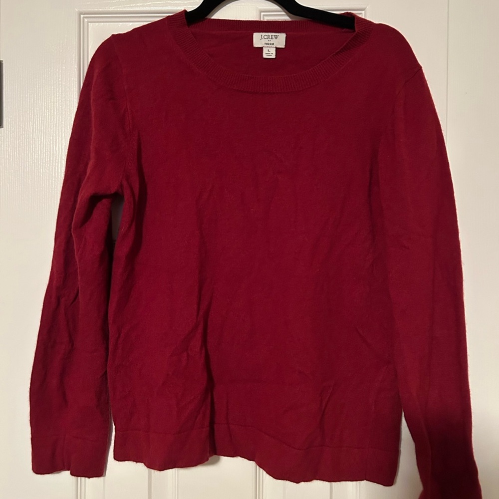 J. Crew Women's Red Teddie Sweater